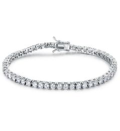 Kwaliteit 4A Volledige 3mm4mm CZ Tennisarmband In Real Solid 925 Sterling Zilver Klassieke Sieraden 2pcsLot7971034