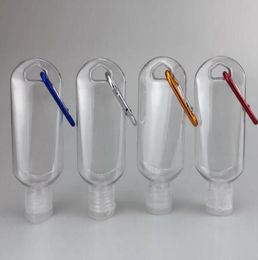 Qualité 50 ml Bouteille rechargeable d'alcool vide avec clés à cale Hook Clear transparent en plastique transparent bouteille de désinfectant pour la main pour voyager2990715