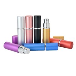 Qualité 5 ml Portable en aluminium Rechargeable Perfume Bouteille Travel Atomizer Spray en verre