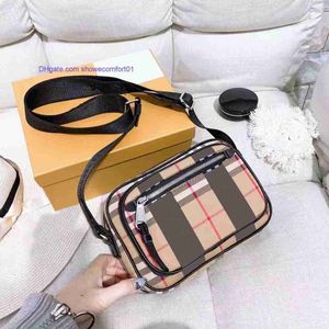 kwaliteit 7A luxe TB camera streep tas klassieke nylon handtassen ontwerper vintage geruit en lederen crossbody dames heren portemonnee messenger tote