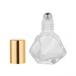 Kwaliteit 8 ml Refilleerbare reis Clear glazen rollen Essentiële olieparfumrol op flessen Cosmetische container JAR Flacon