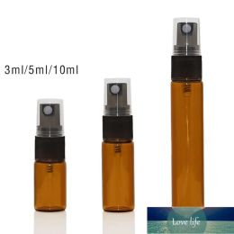 Flacon pulvérisateur en verre ambré de qualité avec atomiseur de soins cosmétiques pour la peau pour Ejuice Eliquid Spray Bouteille rechargeable 3 ml 5 ml 10 ml Mini conteneur de taille de voyage