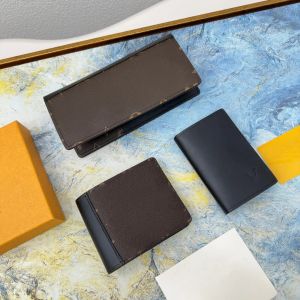 Kwaliteitstassen Korte portefeuilles voor heren Luxe merk bruine briefkaarthouders Merkontwerper Splice Letter Heren Lange portefeuilles Pak Clip Clutch Bags Portemonnees Ritszak