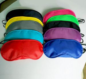 Calidad azul gris rosa Sleeping Eye Mask Shade Nap Cover Máscaras con los ojos vendados Carga aérea Gafas Herramienta de viaje Parche de poliéster suave