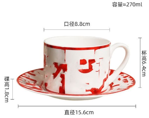 Tasse de café en porcelaine de Chine de qualité ensemble européen petit luxe de luxe de luxe ensemble de café exquis ensemble de café en gros