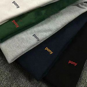 Brand de qualité Pony Polo Polo Vêtements Men Men de tissu Lettre Polo T-shirt Collier T-shirt Casual T-shirt Tops
