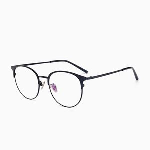 Des lunettes de soleil de qualité de chat de qualité encadre pour hommes pour les yeux rétro grand cercle de lunettes de prescription de verres optiques en métal femelles complètes 265n
