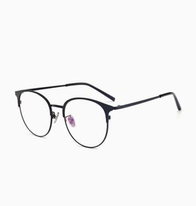 Kwaliteit Cat Eye Dames Zonnebrillen Frames Men EyeFrames Retro Big Circle Prescript -bril Vrouwelijke metalen optische bril Volledig R9049882