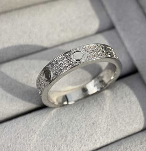 Kwaliteit charme punkband ring met lijnen diamant in drie kleuren vergulde hebben doosstempel ps7978