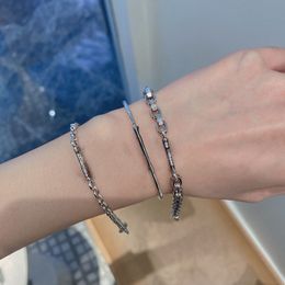 Qualité Chrome High Bijoux Bracelet Cross Bracelet Hip Hop Niche Design Retro Do Old Silver Personality Fashion Designer Bijoux Gift Wholesale ER