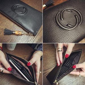 Zipper à cuir de vache de qualité Papet des femmes portefeuilles de créateurs super minces fine mode décontractée Zero Racs femelles Femelle Téléphone Clutchs 212T