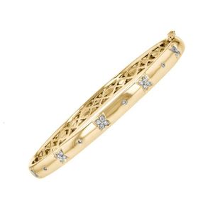 Directorio de fabricantes personalizados de calidad, joyería de oro macizo de 14 quilates, juego de micro pavé, pulsera de diamantes reales para mujeres