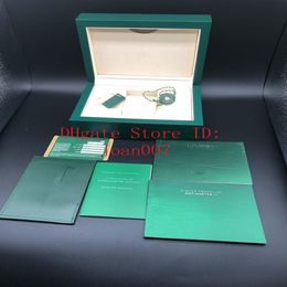 Kwaliteit Donkergroen Horlogedoos Gift Case Voor SOLEX Horloges Boekje Kaart Tags En Papieren In Engels Zwitserse Horloges Boxes252g