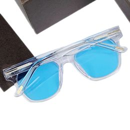 Kwaliteitsontwerp FT Sea Blue Gradiënt Getinte Zonnebril UV400 50-20-145 Unisex Italië Geïmporteerde Plank Square Fullrim-bril voor volledige bril op sterkte.