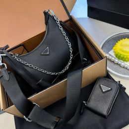 Bolsas de designer de qualidade 3 peças homem mulheres luxo bolsas hobo bolsas senhora bolsa crossbody ombro totes moda carteira saco presente