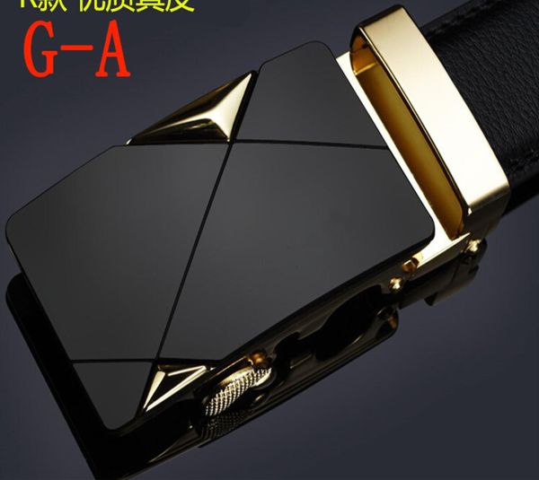 Diseñador de calidad marca de moda Men039s Cinturones de cintura de negocios Hebilla automática Cinturones de cuero genuino para hombres 105130cm 9591472
