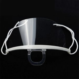 Kwaliteit Wegwerp transparante maskers Anti catering Food Hotel Plastic Party Masker Health Care Keuken Restaurant Tools Groothandel