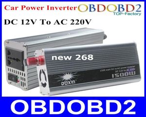 Calidad DOXIN 1500 W adaptador/inversor de corriente para coche puerto USB cargador de 1500 vatios hogar DC 12 V a AC 220 V convertidor de voltaje 4435345