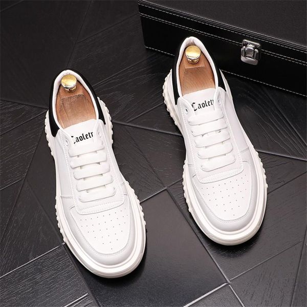 Robe de qualité mariage High Designer Party Shoes Fashion Blanc Light Breathable Lace Up Casual Sneaker Spring Automne Roun