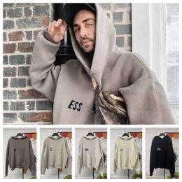 Herren Esstenials Hoodie Sweatshirts essentialls Hoodie Strickpullover Reißverschluss Buchstabe Langarm Sweatshirt Loose Fog essentails Hoodie Hyp