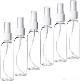 Kwaliteit Extra fijne mist Mini Spray -flessen met verstuiverpompen voor etherische oliën Travel Parfum Portable Make -up PP/PET Plastic fles 60 ml 2oz