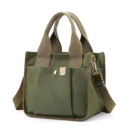 Qualité mode multicouche poche femmes toile fourre-tout sac pour femmes concepteur Simple dame sac à main sacs diagonales 240306
