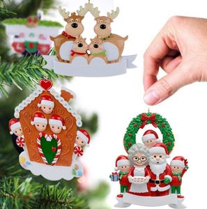 Qualité festif ornements de Noël décorations quaranttin Survivor Resin Ornement Creative Toys Gift Tree Decor Maskman Snowman Sensized Family