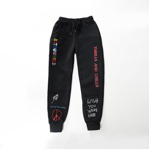 Kwaliteit Fleece Broek Letter Gedrukt Vrouwen Mannen Joggen Broek Hip Hop Streetwear Heren Joggingbroek