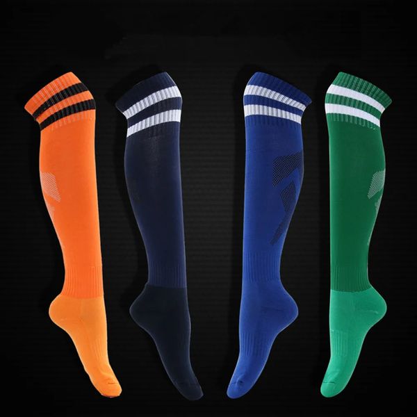 Chaussette de football de qualité haute hommes enfants garçons sport longue serviette chaussettes basket-ball médias de futbol cyclisme épaissir sox antidérapant 240228