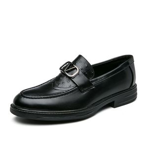 Kwaliteit lederen schoenen heren loafers flats jurk schoen formele hoogte toenemende platform mannen laarzen
