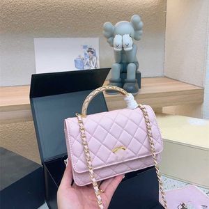 Qualité Véritable Sac à bandoulière Femme High Wallte Classic Flap Chaîne Luxurys Sacs à main Woc Cuir Designer Poignée creuse Femmes Sacs à main 20 * 12cm