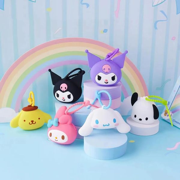 Qualité haut de gamme Kuromi sac à main jouets porte-clés sac pendentif poupée de bande dessinée casque sac de rangement porte-monnaie portefeuille voiture porte-clés poupées 2024