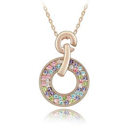 bijoux design de haute qualité de grandes marques célèbres pour femmes fabriqués avec des éléments Swarovski collier en cristal mujer moda285d