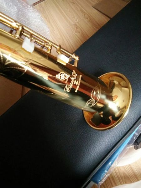 Qualité Japon Marque YSS-82Z Saxophone Soprano Droit Soprano B-Flat Sax Embouchure Ligature Reed Neck Instrument de Musique Avec étuis en cuir Gratuit