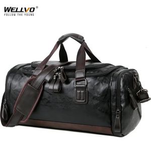 Kwaliteit Lederen reis Carry On Lage Men Duffel Bags Handtas Casual reizende Tote grote weekendtas XA631ZC 231226