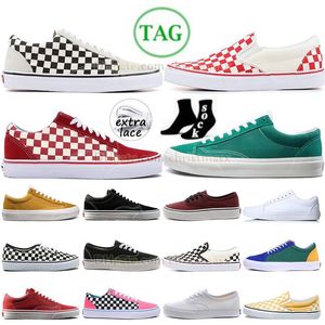 MANIQUES DE QUALITÉ Designer Men Femmes Femmes Sneakers Casual Chaussures Purple Chaussures décontractées Rose Classic Vintage Skate Canvas Luxury Old Skool Des Chaussures Trainers Blanc Blanc