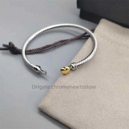 Kwaliteit Liefde Mode Armband Sieraden Ontwerper Hoge Armbanden Klassieke Luxe Mode Tijdloze kabel 3mm Lijn Zilver Goud Alledaagse Match accessoires minnaar cadeau