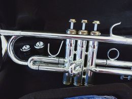 Quality LT197S-99 Trumpet B Flat Silver Plated Professional Trumpet Musical Instruments with Case