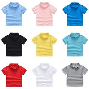 Kwaliteit Luxe Kids Polos Kleding Jongens Kinderen Kinderen Shirt Grote Jongen Tops Studenten T-shirts Trui Shirt Casual T-shirts Outfits -140cm XZT081B