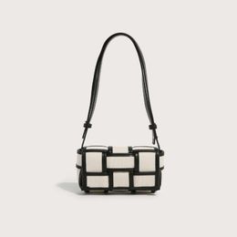 Calidad Luxurys Bolsa de hombro Mujeres Diseñadores Bolsos Bolsos Mini bolsos de empalme en blanco y negro con caja