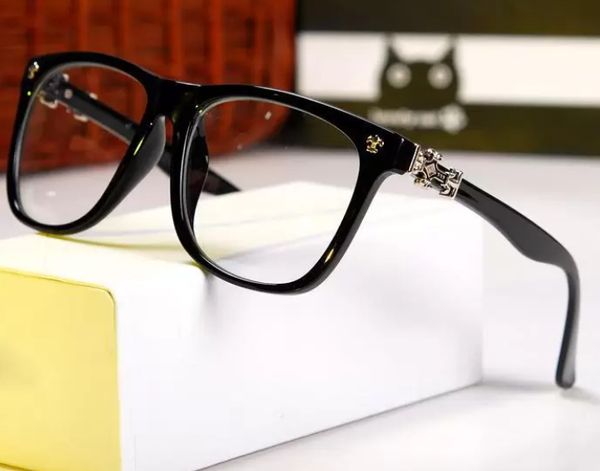 Qualité hommes femmes mode lunettes sur cadre nom marque concepteur plaine lunettes optique-lunetterie myopie Oculos