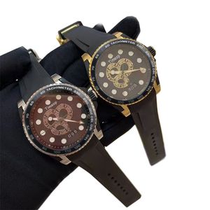 Kwaliteit herenhorloge rubberen band quartz uurwerk 40 mm horloges snake face vouwsluiting gouden horloges montre de luxe heren dames polshorloge