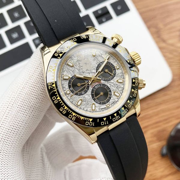 Relojes de calidad para hombre Yacht Style R Watch Watchsc - Reloj automático para hombre de 41 mm con caja de acero inoxidable con múltiples esferas, impermeable, luminosa, clásica, generosa correa de caucho