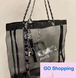 Calidad de malla Gran Bolsa de bolsas Bolso de gran capacidad Gran capacidad Influenciador Femenino Influencer Fashion Shopping Bags Bolsas para hombros