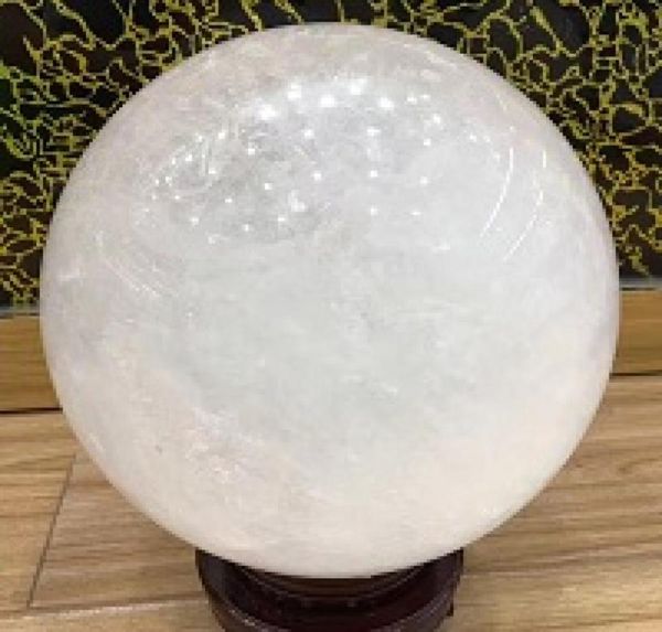 Regalos de bola de cuarzo multicolor de calidad Vender nueva esfera de cristal Base de madera decorativa5251361