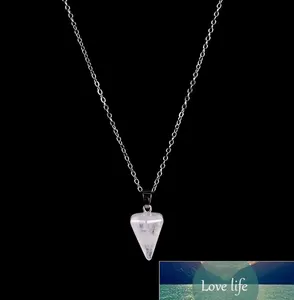 Kwaliteit Natuurlijke kristal hanger edelsteen sieraden Amethist Aquamarine ketting diamant geschenk rauwe stenen leraar geschenken gepersonaliseerde sieraden