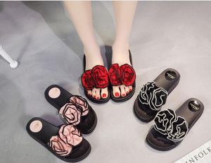 Kwaliteit Nieuw-stijl Open-Toed Slippers, Zomer Muffin Cake, Skid-proof-slippers, Big Flowers Thuis, Dikke Mooie Vrouwen, Sandaal