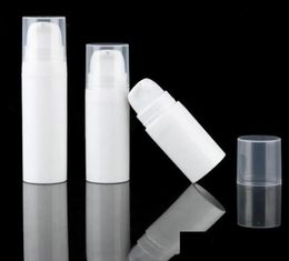 Kwaliteitspakkingsflessen 5 ml 10 ml witte luchtloze lotionpomp mini -monster en testflescontainer cosmetische verpakking druppel
