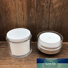 Barattolo airless acrilico bianco perla di qualità Barattolo per crema cosmetica rotonda Pompa per imballaggio cosmetico Bottiglia 15 30 50 g