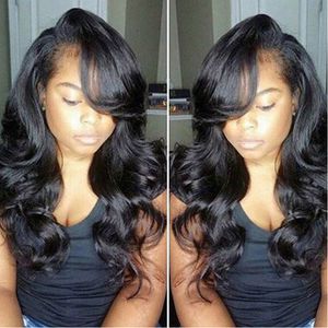 Kwaliteit Peruaanse Maagdelijke Menselijk Haar Pruiken voor Zwarte Vrouwen Lace Front Pruiken HumanHair Body Wave Volledige LaceWig Natuurlijke Kleur Bellahair